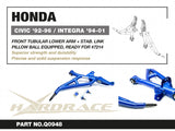 Hardrace Tubular Front Lower Arms with End Links for 92-95 Civic / 94-01 Integra